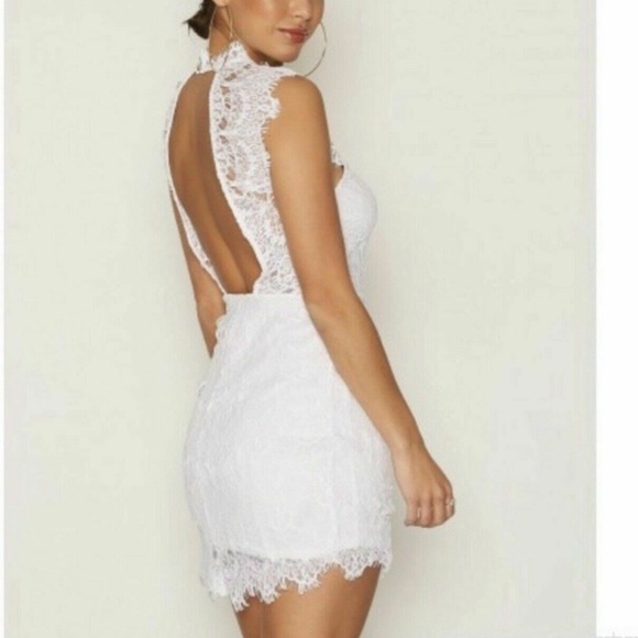 white bodycon slip dress